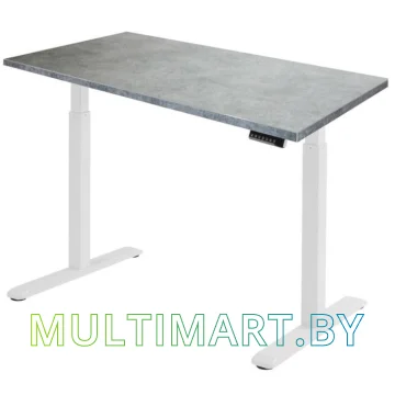 Стол для работы стоя ErgoSmart Electric Desk 1360x800x36 мм (бетон Чикаго светло-серый/белый)